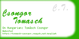 csongor tomasch business card